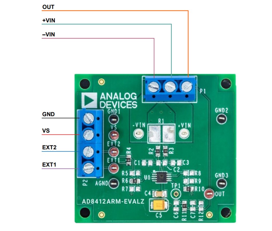 Location Circuit - Analog Devices Inc. AD8412ARM-EVALZ Evaluation Board